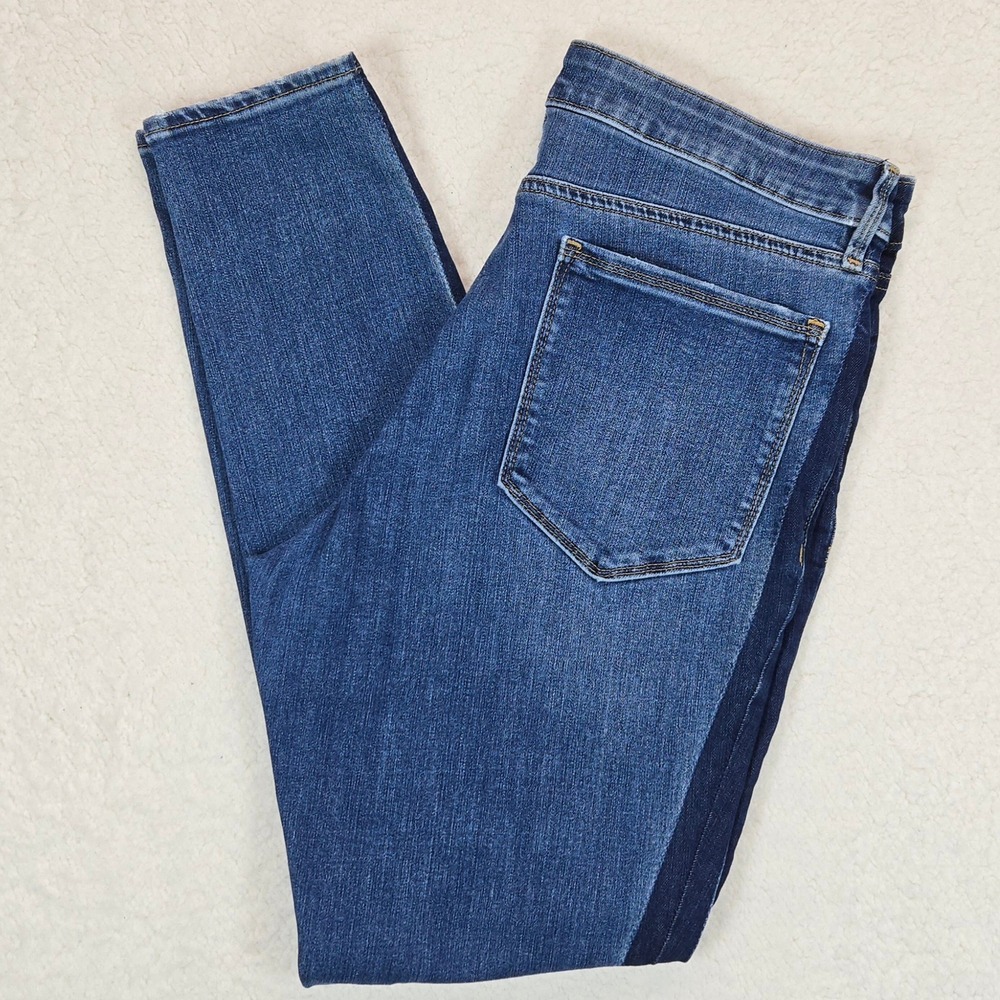 Athleta Women's SculptTek Ultra Skinny Indigo Tuxedo Jean Size 12 Stretch Denim